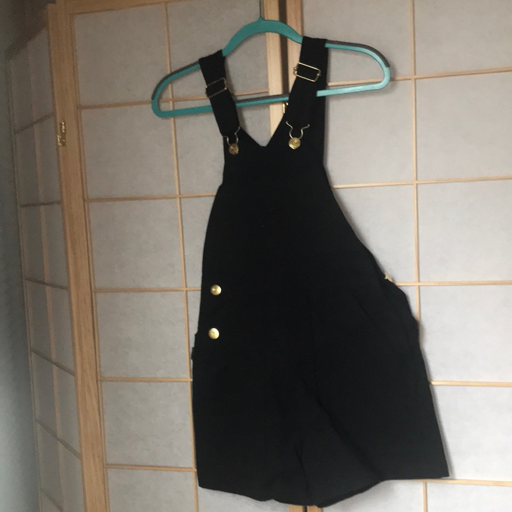 SOLD- Big Bud Press Shorts Overalls XXS Black